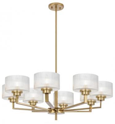 MORENO 8 LIGHT ANTIQUE GOLD PENDANT
